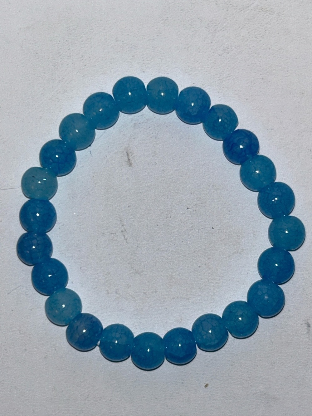 Deep Sea Ice Rock Beaded Stretch Bracelet